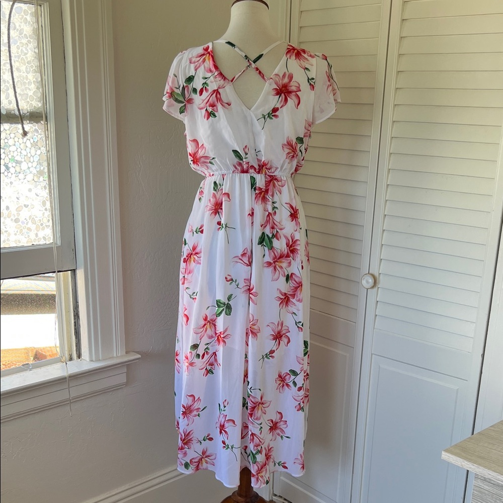 Floral High-Low Dress